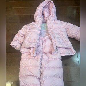 Moncler Light Pink Puffer Jacket and Snow Pants Set